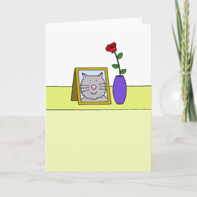 Sympathy on Loss of Pet Cat Card (Front)