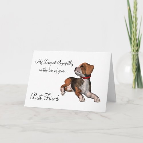 Sympathy on loss of pet_Dogwith poem Card