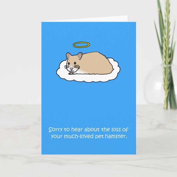Sympathy on Loss of Pet Hamster Card Zazzle
