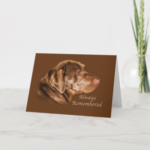 Sympathy on Loss of Pet Labrador Retriever Dog Card