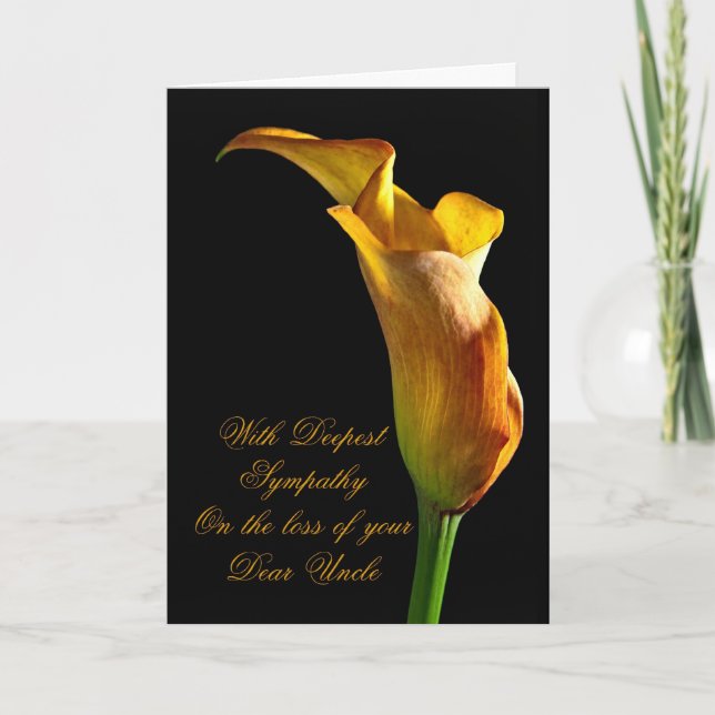 Sympathy on loss of uncle card (Front)