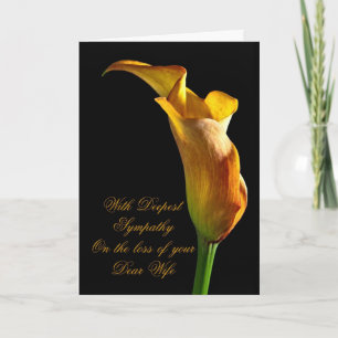 Sympathy on loss of wife card