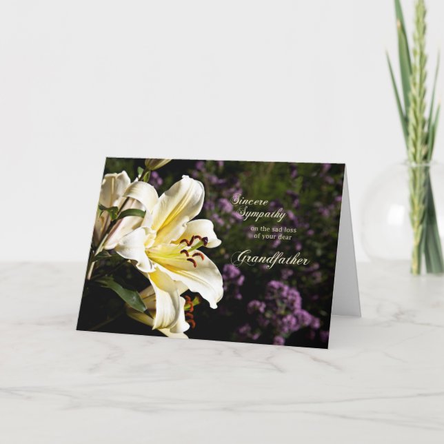Sympathy on the death of a grandfather. card (Front)