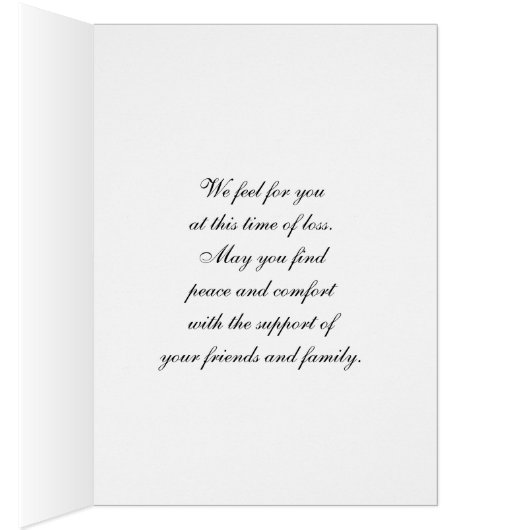 Sympathy on the loss of a child (Inside (Right))