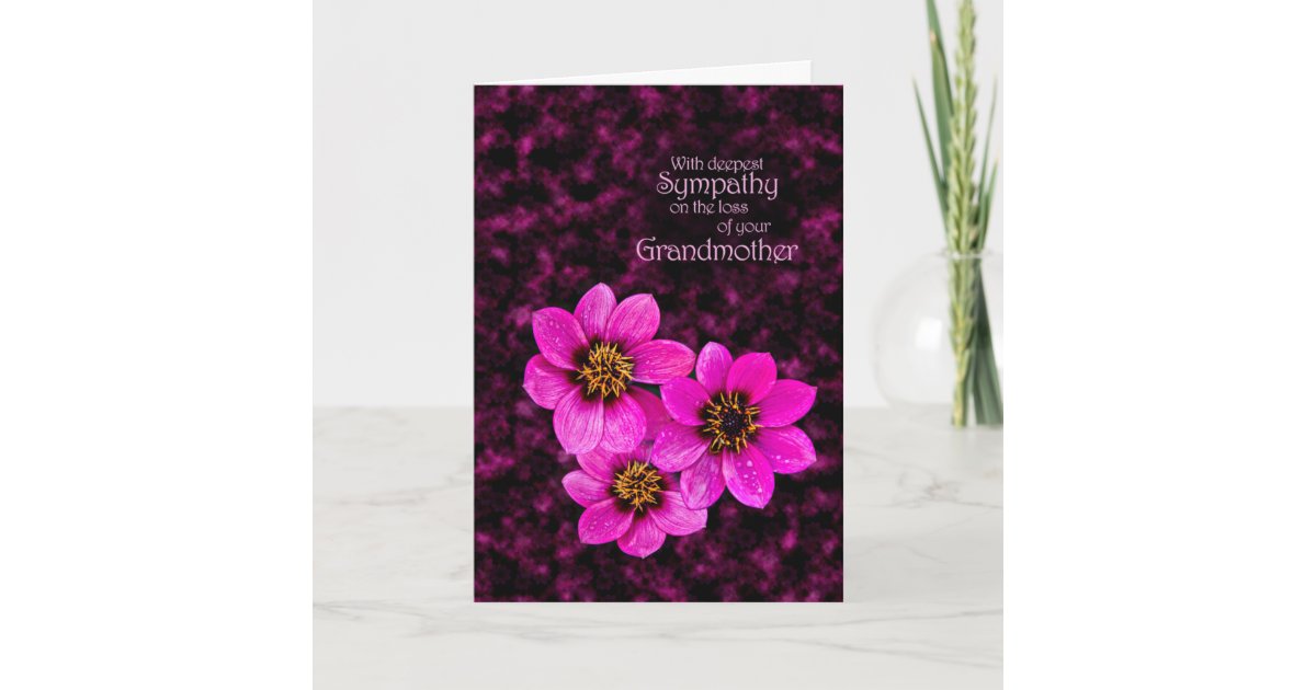 Sympathy on the loss of a grandmother card | Zazzle
