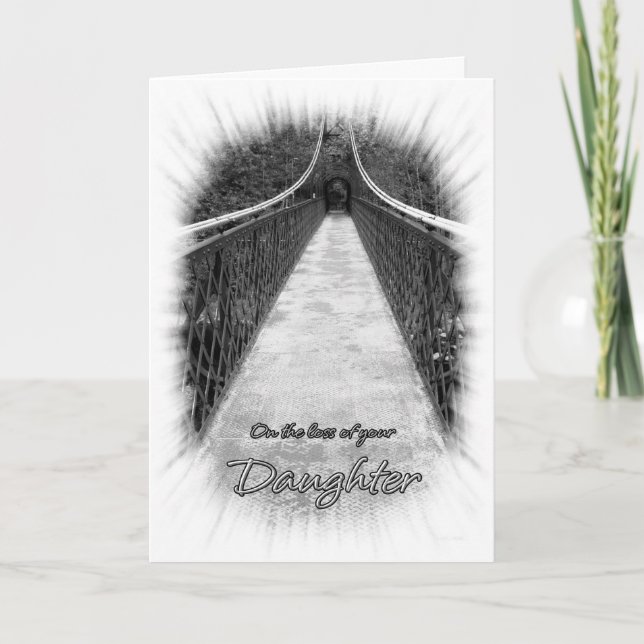 Sympathy on the Loss of Your Daughter Bridge Card (Front)