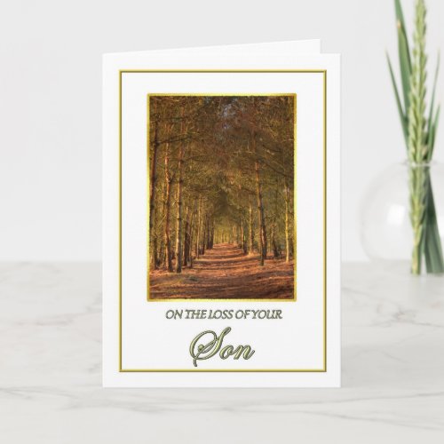 Sympathy on the Loss of Your Son Pine Path Card