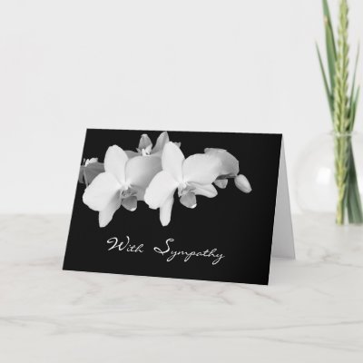 Sympathy or Condolence Card — Orchids
