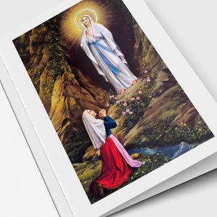 Sympathy Our Lady of Lourdes Funeral Thank You Card