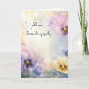 Sympathy Pansy Abstract Card