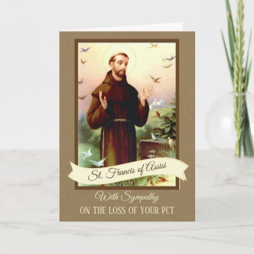 Sympathy Pets St Francis of Assisi Card