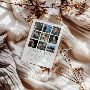 Sympathy Photo Collage Funeral Thank You Card