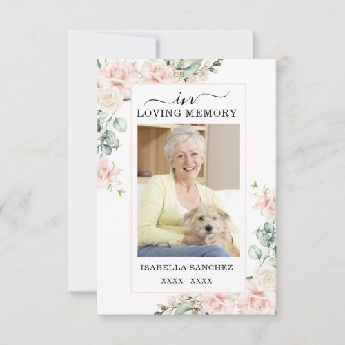 Sympathy Pink Floral Funeral Photo 