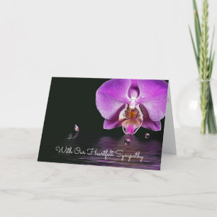 Sympathy Pink Orchid and Bubbles Card
