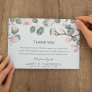 Sympathy Pink Orchids & Greenery Bereavement Thank You Card