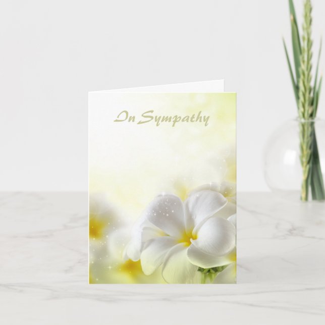Sympathy Plumeria Thank You Card (Front)