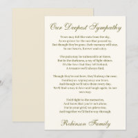 Sympathy Poem Card
