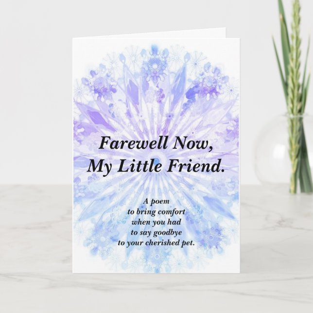 Sympathy Poem Pet Folded Card (Front)