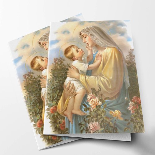 Sympathy Religious Catholic Funeral Thank You Card