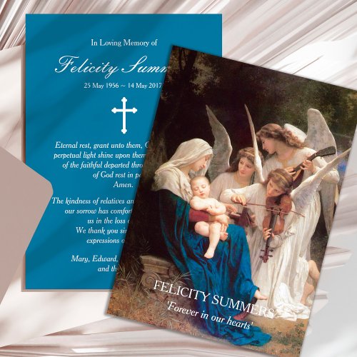 Sympathy Religious Funeral Thank You Card