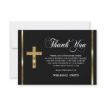 Sympathy Religious Gold Cross THANK YOU | PHOTO Sympathy Religious Gold Cross THANK YOU | PHOTO