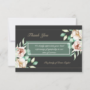Sympathy Rose Thank You Card