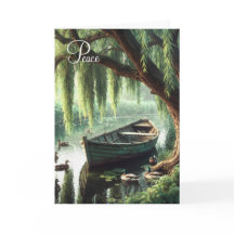 Sympathy Rowboat Under a Willow Tree