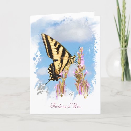 Sympathy Spiritual with Swallowtail Butterfly Arti Card