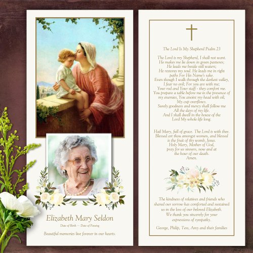 Sympathy St Ann  Mary Funeral Thank You Card