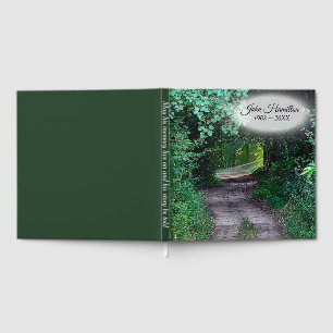 Sympathy Sunbeams On a Forest Path Guest Book