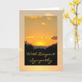 Sympathy Sunset Card (Yellow Flower)