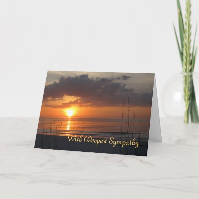 Sympathy Sunset Frye Poem Card (Front)