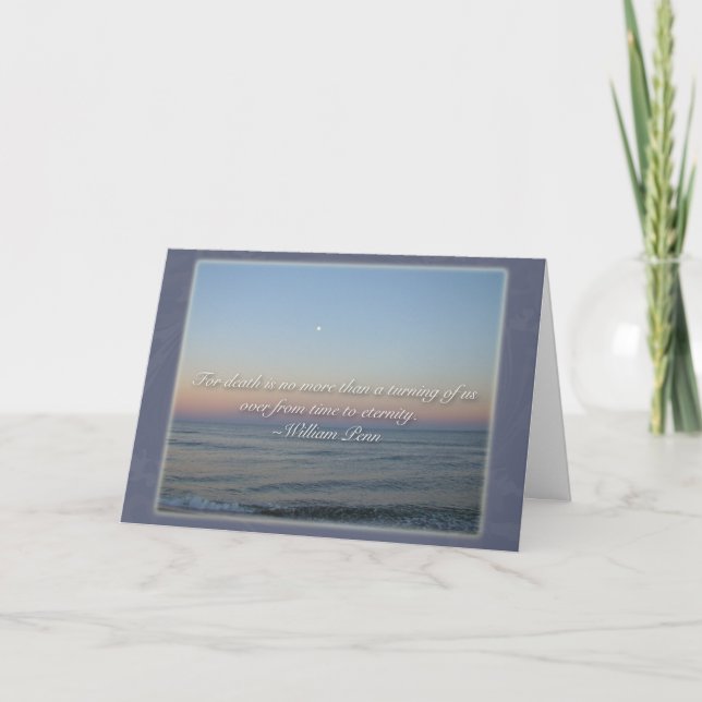 Sympathy Sunset William Penn Quote Card (Front)