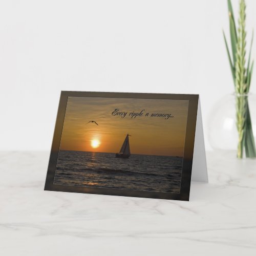 Sympathy Sunset with Sailboat Card