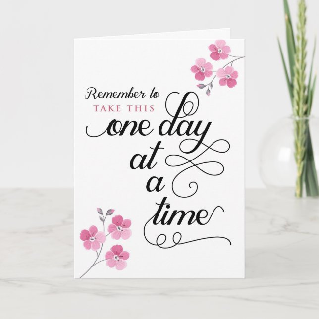 Sympathy, Take This One Day at a Time Card (Front)