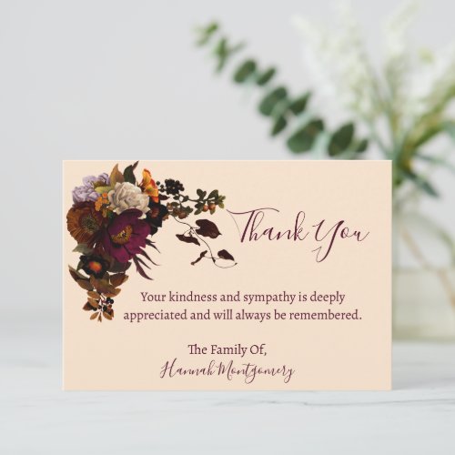 Sympathy Thank You Card