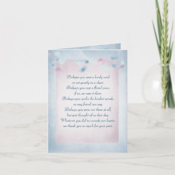 Sympathy Thank You Card by dryfhout at Zazzle