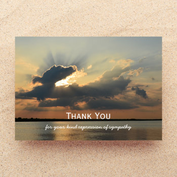 Sympathy Thank You Flat Card - Sunset by sympathythankyou at Zazzle