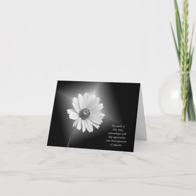 Sympathy Thank You from family (Front)