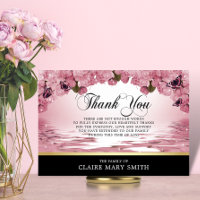 Sympathy Thank You Funeral Butterfly Floral