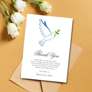 Sympathy Thank You Funeral Dove Bereavement Invitation