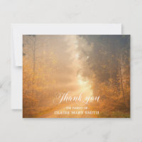 Sympathy THANK YOU Funeral Forest Fall PHOTO