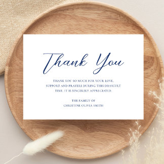 Sympathy Thank You Funeral Note Card Bereavement