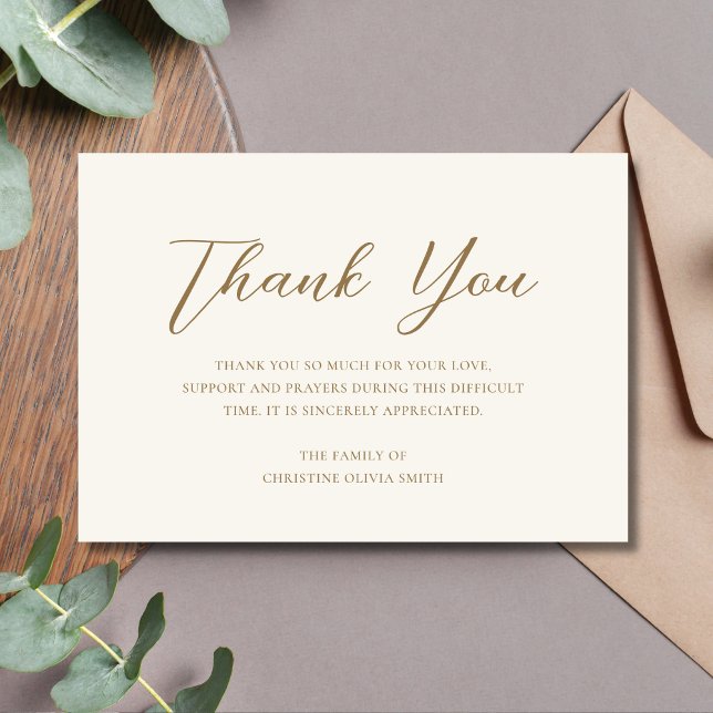 Sympathy Thank You Funeral Note Card Bereavement (Creator Uploaded)