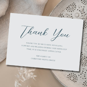 Sympathy Thank You Funeral Note Card Bereavement