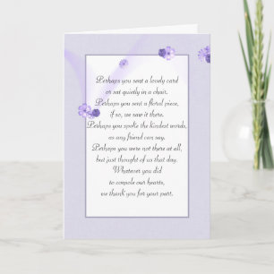 Sympathy Thank You Lavender Border Card