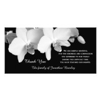 Sympathy Thank You Memorial Photo Card - Orchids