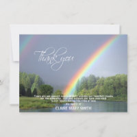 Sympathy THANK YOU Memorial Rainbow Trees Nature