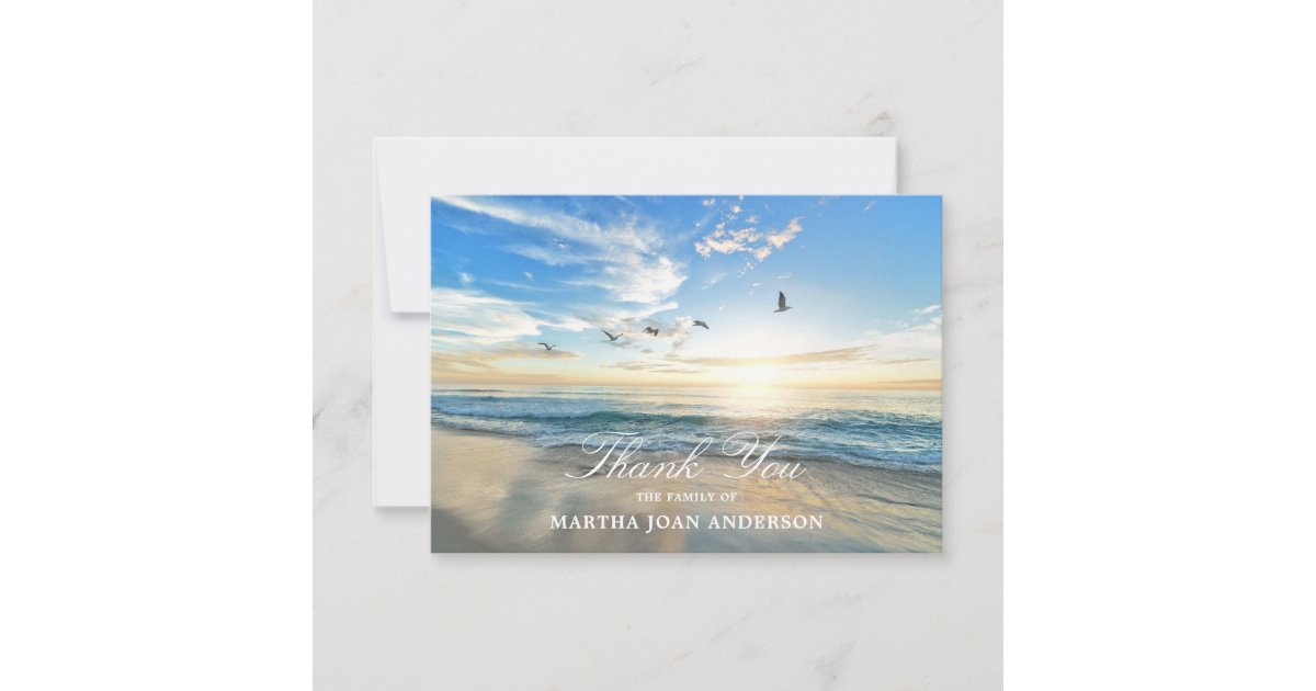 Photo Card, Ocean Beach Thank You Card
