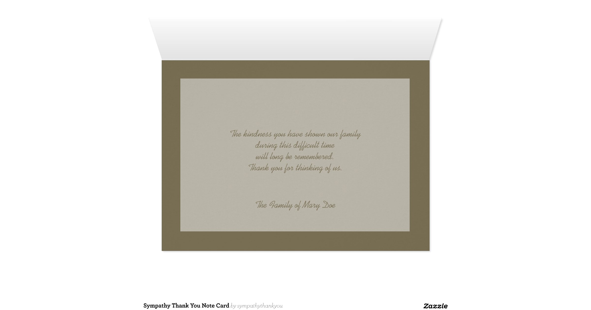 Luxury 70 Thank You Note For Sympathy Card